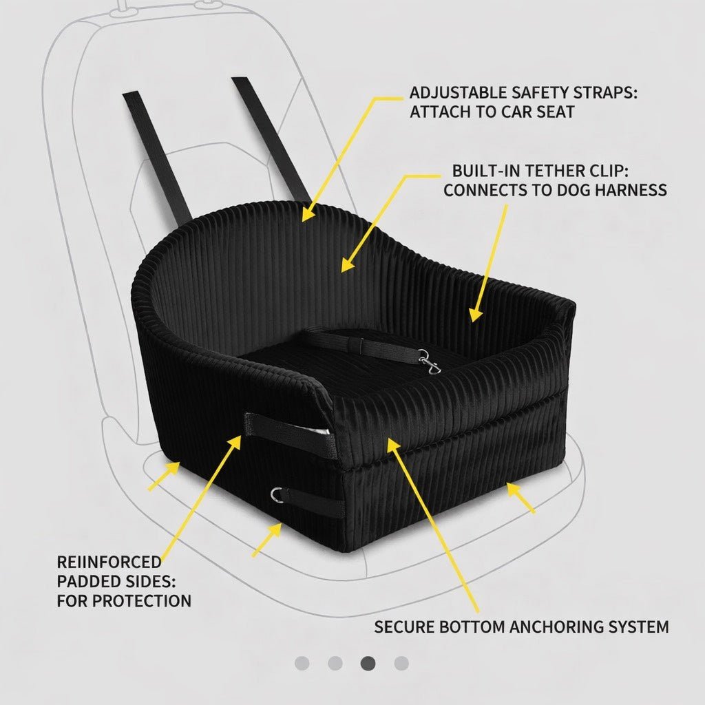 SafeRide Dog Booster Seat for Safer Car Rides