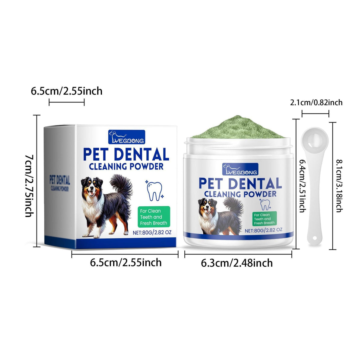 Yeagerbong Dog Tooth Cleaning Powder Gently Cleans Tartar Stains And Freshens Breath